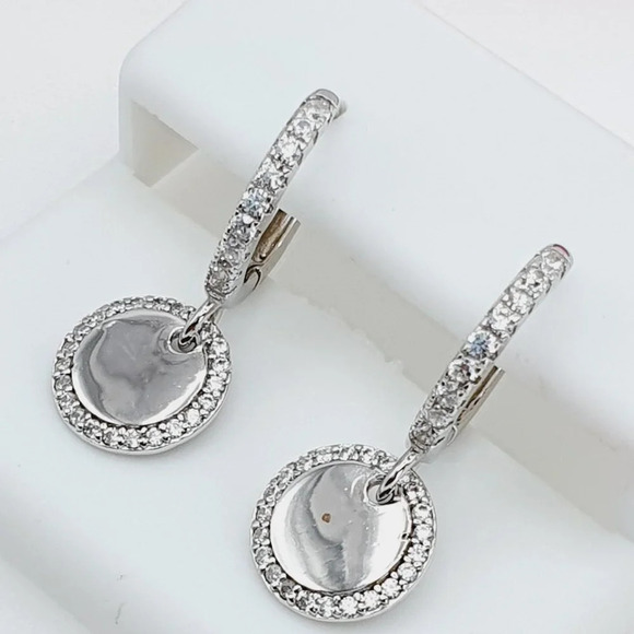 - "925 Sterling Silver Cubic Zirconia Earrings, U19254704 - Picture 10 of 11